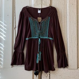Bila boho chic tunic Size Medium NWT